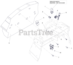 Gravely 994162 - Gravely Pro-Stance 52" Stand-On Mower, Kawasaki FX (SN: 002000 - 204999) Operator Pad and Switches