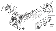 Homelite 252 (UT-10733) - Homelite Chainsaw Clutch &amp; Chain Brake