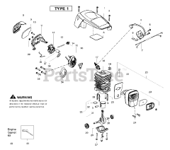 Poulan Pro PPB 4218 - Poulan Pro Chainsaw, Type 1 Engine Assembly Type 1