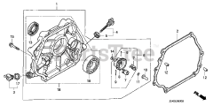 Honda GX270 UT QXU (GCAJT) - Honda Engine, Made in Thailand (SN: GCAJT-1000001 - GCAJT-9999999) CRANKCASE COVER (1)