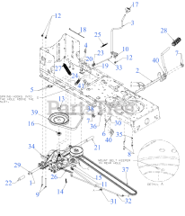 Yard Machines 547/42 (13B877SS345) - Yard Machines 42" Lawn Tractor, 547cc (2023)