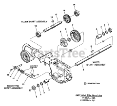 Troy-Bilt 15009 - Troy-Bilt Pony Rear-Tine Tiller (SN: 150090400101 & Above) WHEEL &amp; TILLER SHAFT ASSEMBLY