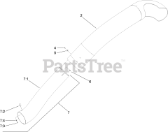 Toro 78541 - Toro 48" DFS E-Z Vac Collection System (SN: 311000001 - 311999999) (2011) Tube Assembly