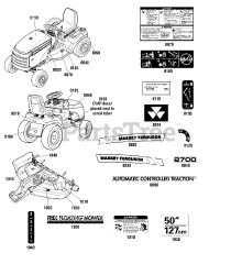 Massey Ferguson MF 2726 (2691159-00) - Massey Ferguson 50" Lawn Tractor, 26hp
