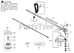 Weed Eater GTI 52 - Weed Eater String Trimmer Driveshaft &amp; Cutting Head
