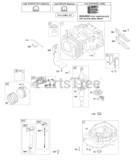 Briggs & Stratton 12S512-0118-E1 - Briggs & Stratton Vertical Engine Camshaft, Crankshaft, Cylinder, Engine Sump, Lubrication, Piston Group