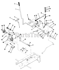 Toro 01-10K802 (C-105) - Toro Garden Tractor (1981) Clutch, Brake And Speed Control Linkage 2