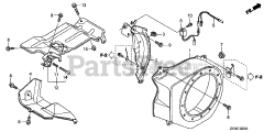 Honda EP2500CX 1 ACH (EAHC) - Honda Generator, Made in China (SN: EAHC-1000001 - EAHC-9999999) FAN COVER
