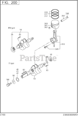 Subaru Robin EY080YD0030 (EY08) - Subaru Robin Engine 200 Crankshaft