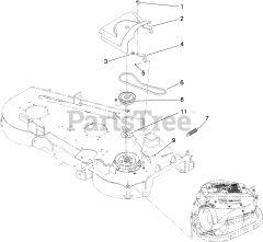 Toro 78553 - Toro Blower and Drive Kit (SN: 316000001 - 316999999) (2016) Belt, Pully and Cover Assembly