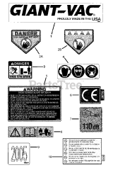 Giant-Vac ESV25650B (7085913) - Giant-Vac Push Vacuum Commercial, 6.5hp DECALS