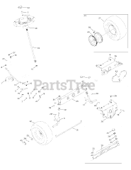 Troy-Bilt 13WX78KS066 - Troy-Bilt Bronco Lawn Tractor (2012) Steering &amp; Front Axle