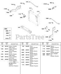 Briggs & Stratton 580447-0320-E2 - Briggs & Stratton Horizontal Engine Radiator Mounting Brackets