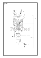 RedMax GZ 550 - RedMax Chainsaw CYLINDER PISTON