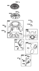 Briggs & Stratton 44C877-0001-B5 - Briggs & Stratton Vertical Engine Blower Housing and Air Cleaner Group