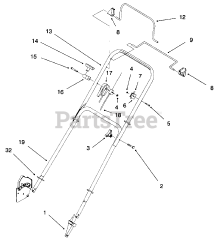 Lawn-Boy 10305 - Lawn-Boy Silver Series Walk-Behind Mower (SN: 006900001 - 006999999) (1996) HANDLE ASSEMBLY