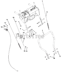 Ariens 926045 - Ariens 36" Power Brush, Subaru (SN: 035000 - 039999) Handlebars, Levers And Dash Panel