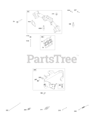 Briggs & Stratton 542777-0113-E1 - Briggs & Stratton Vertical Engine Intake Manifold, Brackets, Springs