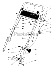 Toro 20735 - Toro Walk-Behind Mower (SN: 000000001 - 000999999) (1980) Handle Assembly