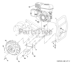Husqvarna DRT 900 (960930008-03) - Husqvarna Rear-Tine Tiller (2009-04) Mainframe Right Side