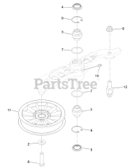 Exmark LZX740KC606CA - Exmark 60" Lazer Z X-Series Zero-Turn Mower, Kohler, CARB (SN: 312000000 - 312999999) (2012) Pump Idler Assembly No. 116-1255