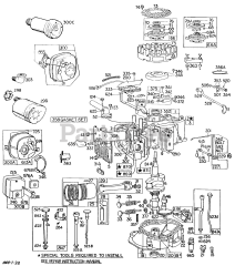 Briggs & Stratton 130902-0654-XX - Briggs & Stratton Vertical Engine Cyl, Mufflers, Piston, Sump