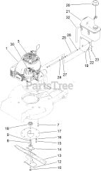 Toro 22197 - Toro 21" Heavy-Duty Recycler Walk-Behind Mower (SN: 312000001 - 312999999) (2012)