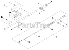 Echo RM-4300 - Echo Backpack Brush Cutter (SN: T85126001001 - T85126999999) Main Pipe, Handle