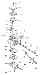 Echo GT-2100 - Echo String Trimmer Carburetor -- C1U-K4