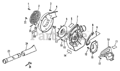 Lesco LHB-2100 - Lesco Handheld Blower (SN: 005851 - 999999) FAN, FAN HOUSING, HANDLES, ENGINE COVER, BLOWING PIPES, TOOLS