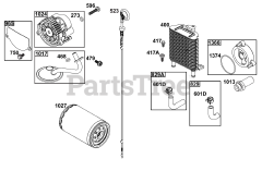 Briggs & Stratton 61E477-0015-J1 - Briggs & Stratton Horizontal Engine Lubrication Group