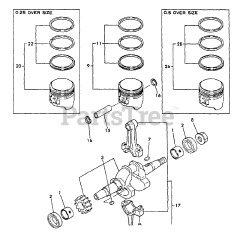 Echo EG-750 - Echo Generator Bearing, Crankshaft, Piston, Rod