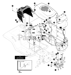 Murray 42561x8A - Murray 42" Lawn Tractor (1997) Front Chassis Assembly