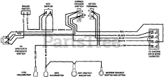Scag SWZ-18BV - Scag Walk-Behind Mower, 18hp Vanguard (SN: 3330001 - 3339999) Handle Wire Harness - Manual Start P/N 481406