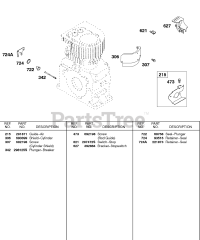 Briggs & Stratton 243431-0783-XX - Briggs & Stratton Horizontal Engine