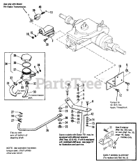 AGCO 1613 H (1691820) - AGCO 38" Lawn Tractor, 12.5hp Transmission Group - Hydrostatic Diagram 2