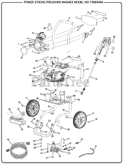 PowerStroke PS 80945 A - PowerStroke 3,100 PSI Pressure Washer General Assembly