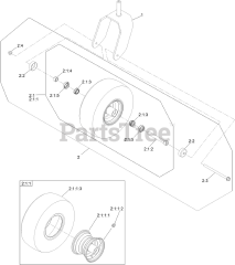 Toro 74054 (4000) - Toro 60" Z Master Zero-Turn Mower (SN: 418030240 - 418290391) Caster Wheel and Fork Assembly