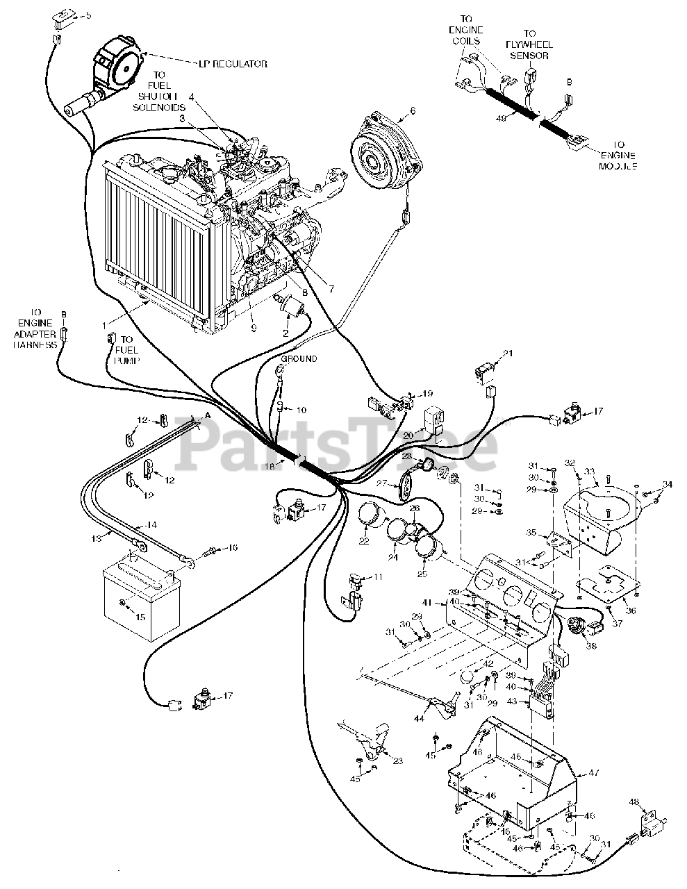 scag turf tiger kawasaki safety wiring diagram Scag STT72V-31KB-DF Scag Turf Tiger 72" Zero-Turn Mower, 31hp Kubota (SN:  K7600001 K7699999) Electrical System Kubota Dual Fuel Parts Lookup and  Diagrams PartsTree