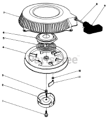 Toro 55-7800 - Toro Replacement Engine, Kawasaki Recoil Assembly (kawasaki Model Fb460v Type Ds08)