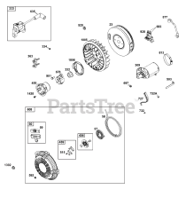 Briggs & Stratton 386447-0461-G1 - Briggs & Stratton Horizontal Engine Flywheel/Ignition/Starter Group