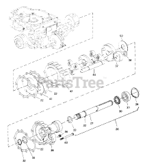 AGCO 1816 H (1691511) - AGCO 48" Garden Tractor, 16hp Eaton 850 Transaxle - Right Axle Subassembly