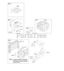 Briggs & Stratton 21M414-0170-E1 - Briggs & Stratton Horizontal Engine Exhaust System