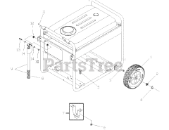 Briggs & Stratton 030333-0 - Briggs & Stratton 5,500 Watt Portable Generator Wheel Kit