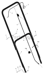 Scotts 20101x31C - Scotts 20" Walk-Behind Mower (2001) Handle Assembly