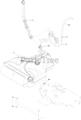 Toro 74909 TE (6000) - Toro 132cm Z Master Zero-Turn Mower, Side-Discharge Deck (SN: 316000001 - 316999999) (2016) FUEL TANK MOUNTING ASSEMBLY