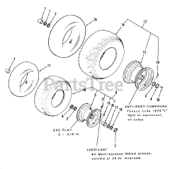 Toro D2-113701 (LT-1136) - Toro Lawn Tractor (1983) Wheels And Tires