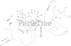 Toro 79558 - Toro 48" GrandStand Stand-On Mower (SN: 290003001 - 290999999) (2009) Fuel Tank Assembly