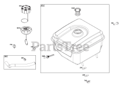Briggs & Stratton 25V332-0006-F1 - Briggs & Stratton Horizontal Engine Fuel Supply Group