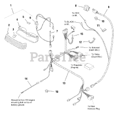 Simplicity 1692787 - Simplicity Landlord 50" Garden Tractor, 17hp Electrical - Lower Harness - Liquid Cooled Models